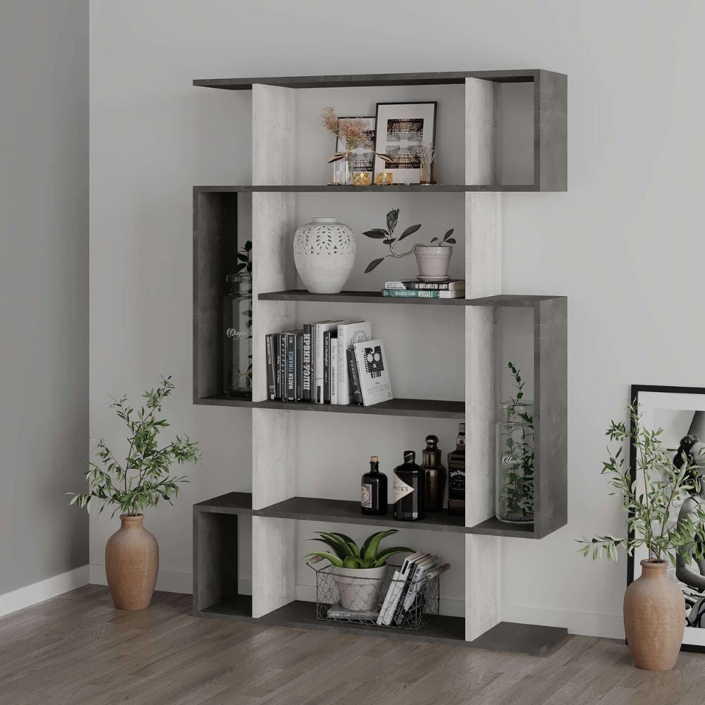 Libreria Mito colore bianco vintage e retro grey