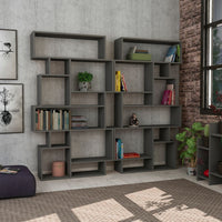 Libreria orizzontale Karmato bifacciale antracite