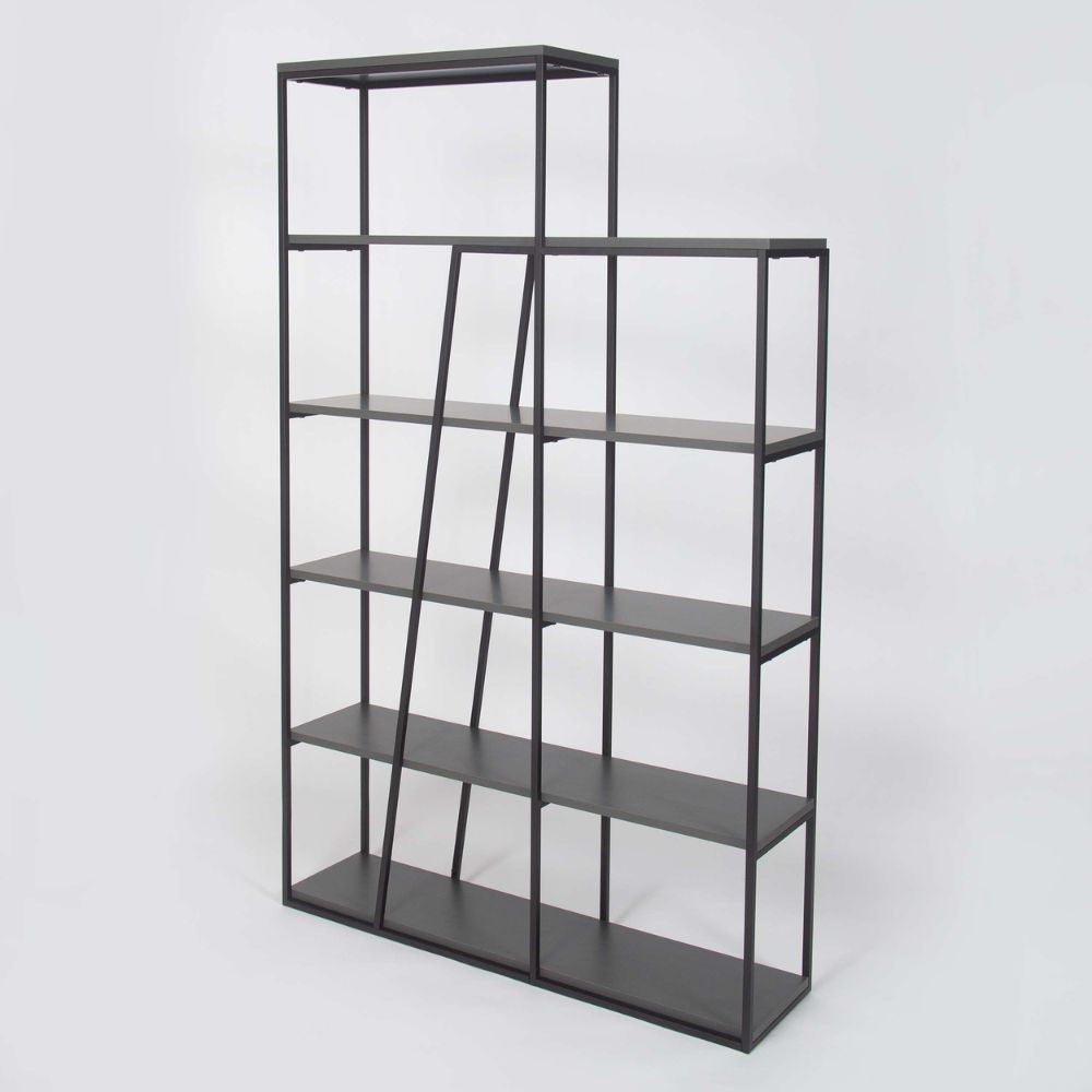 Libreria Pal colore antracite 110x29x178 cm