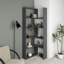 Libreria Wish estensibile angolare antracite 200h