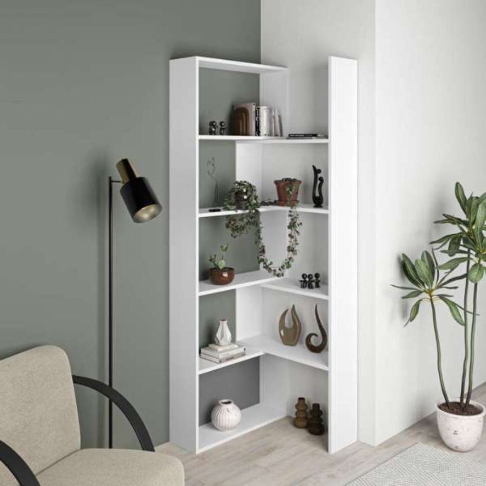 Libreria Wish estensibile angolare bianca 200h