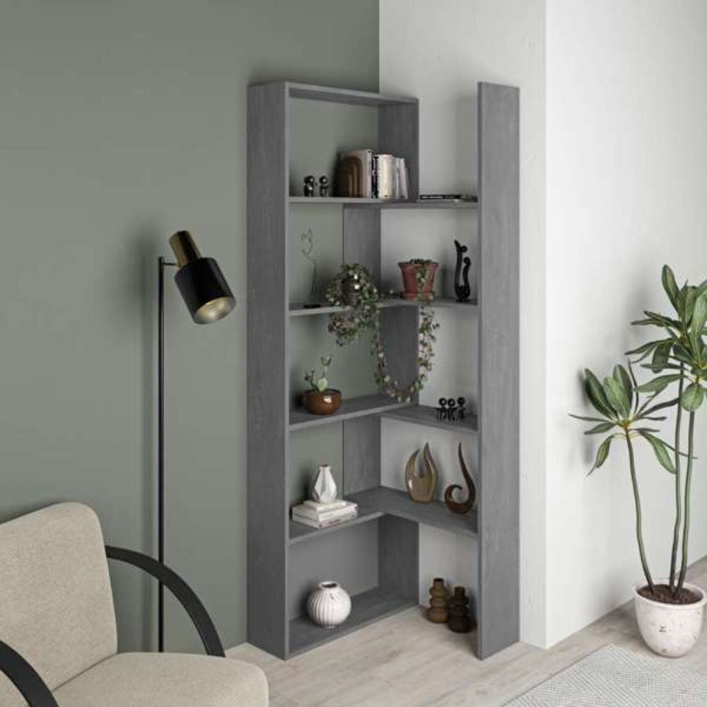 Libreria Wish estensibile angolare grigio retro 200h