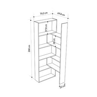 Libreria Wish estensibile angolare grigio retro 200h