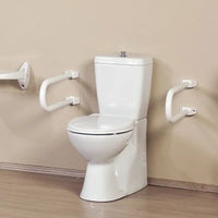 Maniglia di sicurezza fissa per disabili in alluminio colore bianco