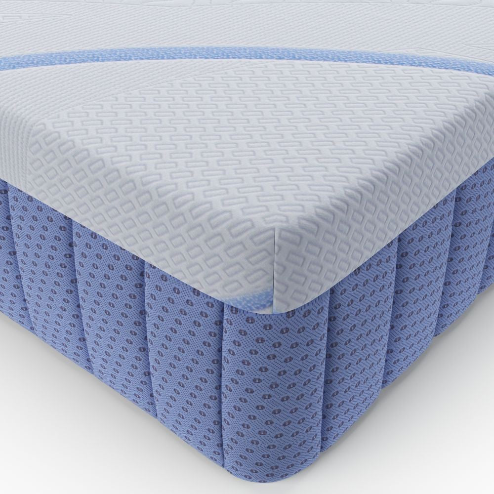Materasso singolo Pergamo con molle insacchettate e tessuto in poliestere antiscivolo 80x190xH30 cm.