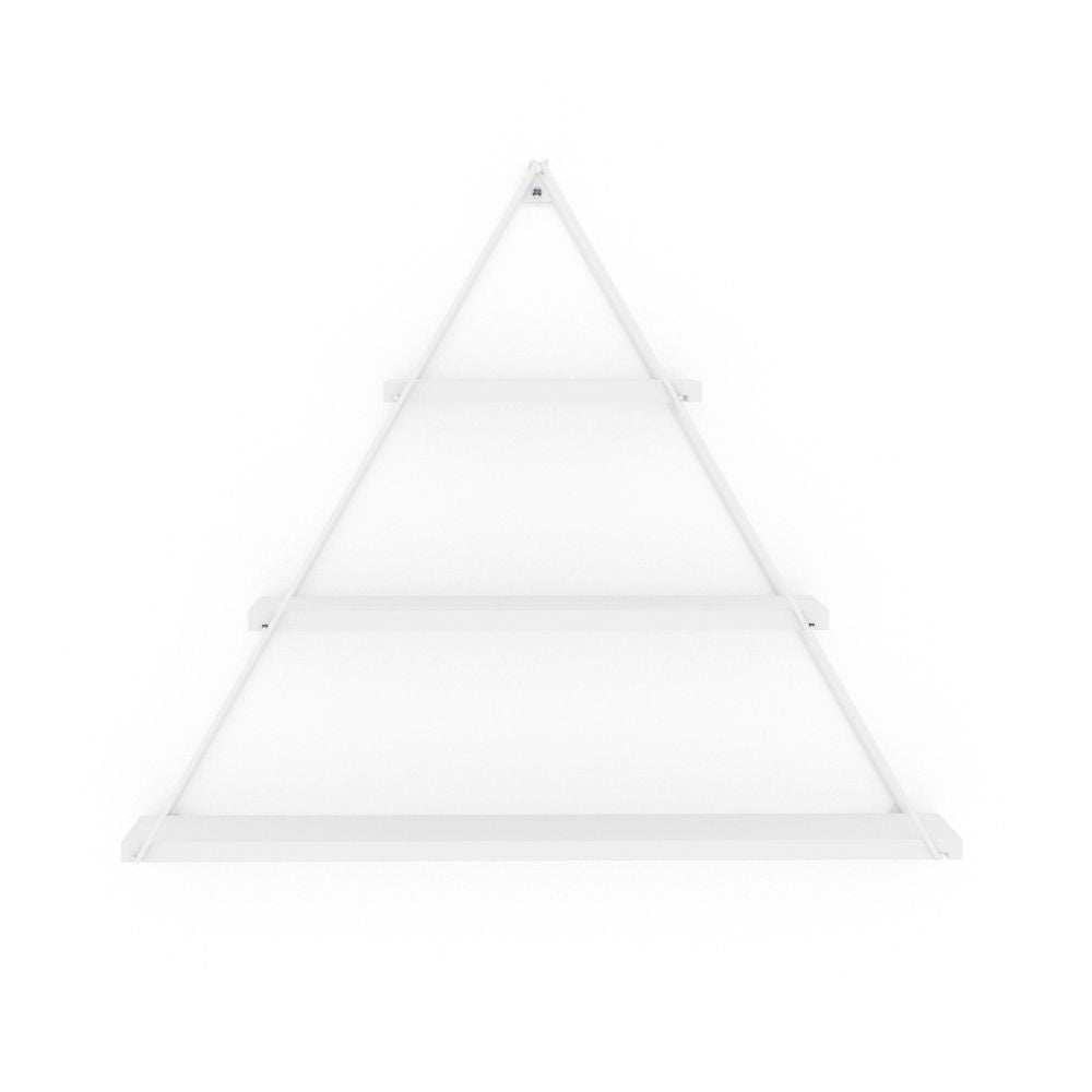 Mensola triangolare 3 ripiani Moset bianco totale MT191006