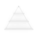 Mensola triangolare 3 ripiani Moset bianco totale MT191006