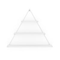 Mensola triangolare 3 ripiani Moset bianco totale MT191006