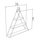 Mensola triangolare 3 ripiani Moset bianco totale MT191006