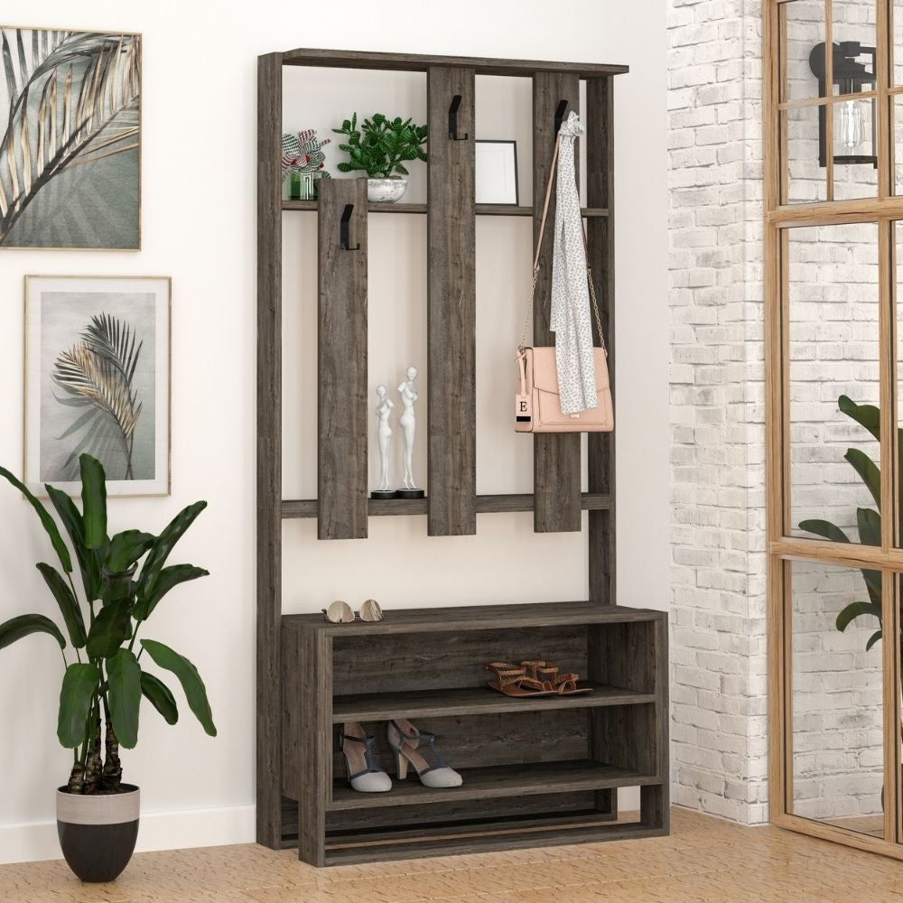 Mobile ingresso Chester dark coffee 90x36x180