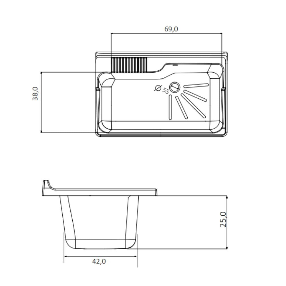 Mobile lavatoio Garden 80x50 cm 2 ante colore bianco