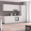 Mobile sopracappa 60x32x49H cm. bianco frassinato