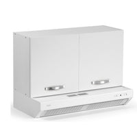 Mobile sopracappa 90x32x49H cm. bianco frassinato