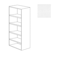 Modulo H 212  per ufficio ibisco bianco frassinato