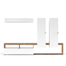 Parete attrezzata Nexon Set 2 colore rovere tabacco e bianco
