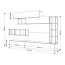 Parete attrezzata Tronador 260 cm. light mocha e ancient white MTV234464