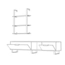 Parete attrezzata Zenon 180 cm. porta tv e libreria rovere