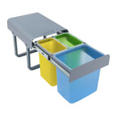 Pattumiera Ekko Easy 40 colore grigio e multicolor capacità 2x8 LT + 1x16 LT