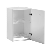 Pensile scolapiatti 60x32x72H cm. colore bianco frassinato