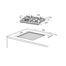 Piano cottura Master Kitchen MKHG 6401F E XS a gas da incasso 4 fuochi inox con griglie in ferro smaltate