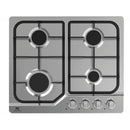 Piano cottura Master Kitchen MKHG 6401F E XS a gas da incasso 4 fuochi inox con griglie in ferro smaltate