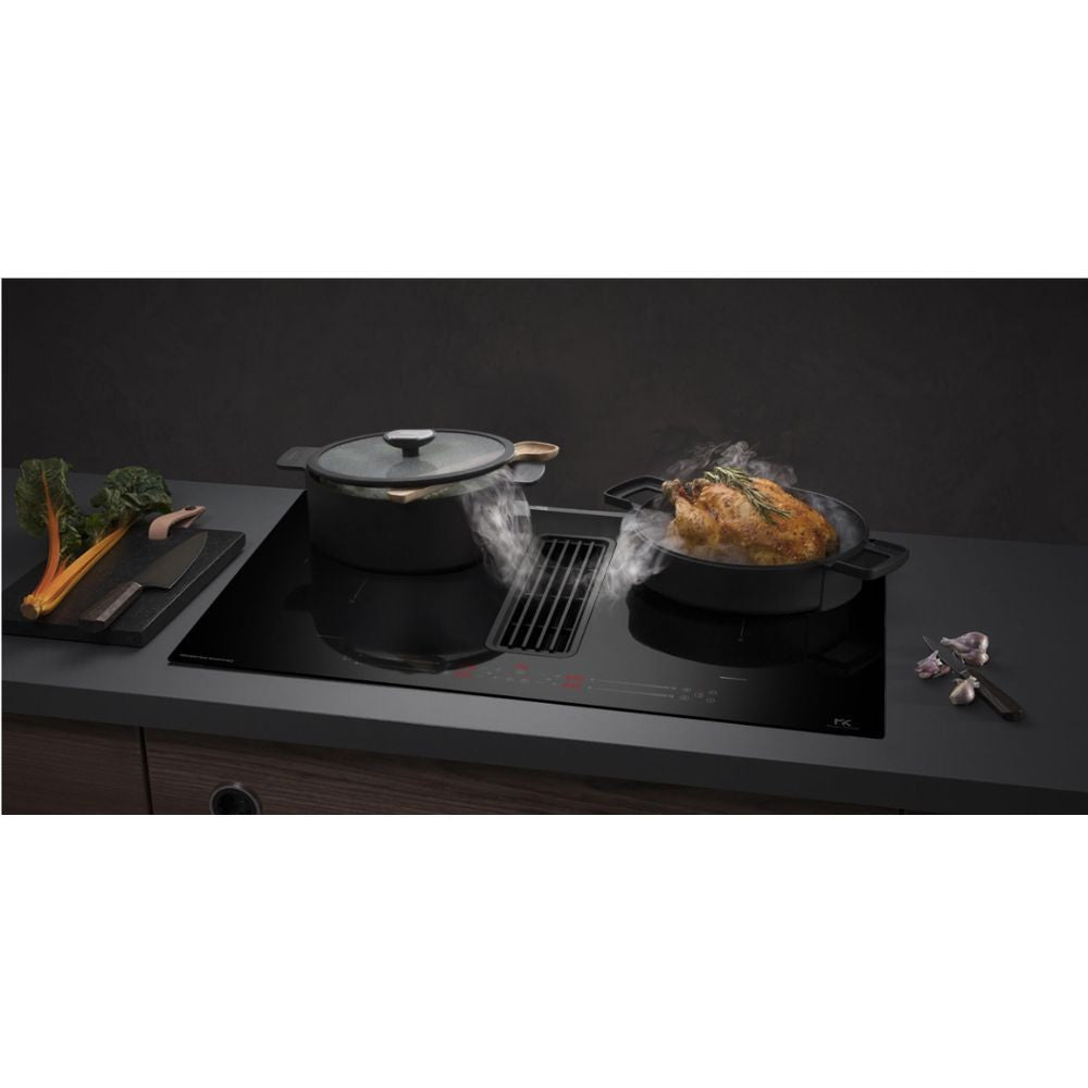 Piano cottura Master Kitchen MKHI804FHEDBK ad induzione 4 zone con cappa integrata classe A