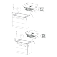 Piano cottura Master Kitchen MKHI804FHEDBK ad induzione 4 zone con cappa integrata classe A