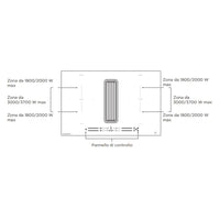 Piano cottura Master Kitchen MKHI804FHEDBK ad induzione 4 zone con cappa integrata classe A