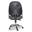 Poltrona da ufficio CR415 tessuto grigio con base cromata