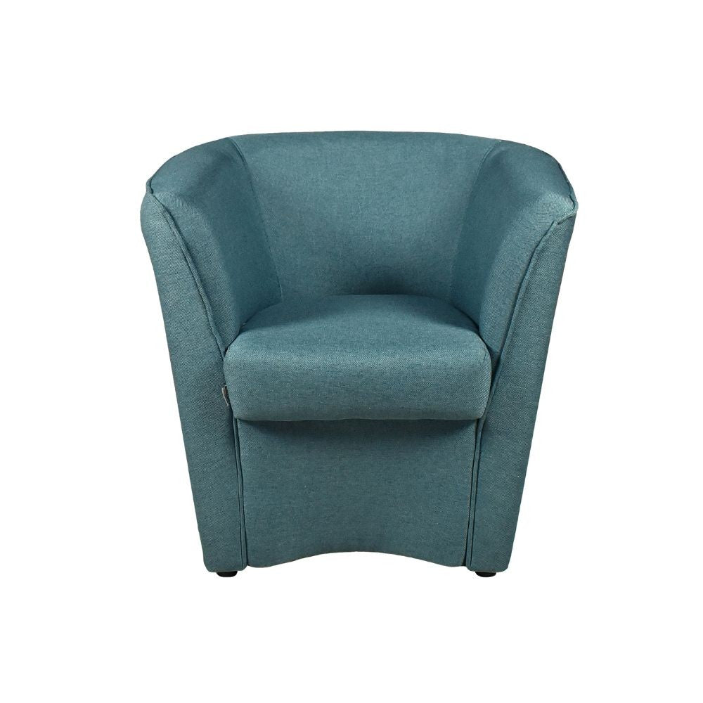 Poltrona Tago in tessuto azzurro Enzo 18