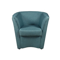 Poltrona Tago in tessuto azzurro Enzo 18