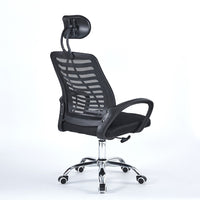 Poltrona ufficio Colin 46x62x107 cm. in tessuto e mesh nero e base cromata