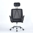 Poltrona ufficio Colin 46x62x107 cm. in tessuto e mesh nero e base cromata