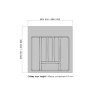 Portaposate 8103N 6 scomparti per cassetto da 50 o 55 cm