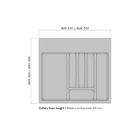 Portaposate 8104N 6 scomparti per cassetto da 60 cm