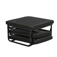 Pouf letto singolo pieghevole Vega tessuto colore tortora
