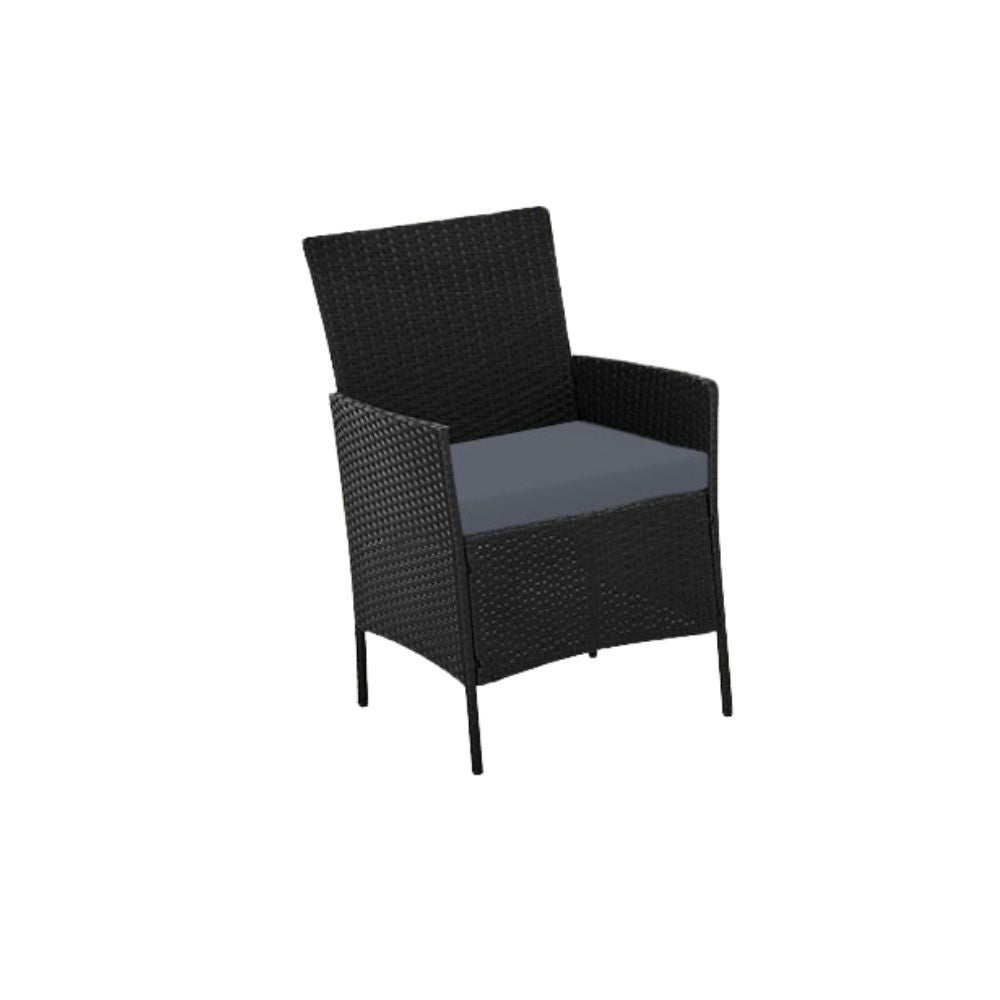 Salotto da giardino WRS008 in rattan nero