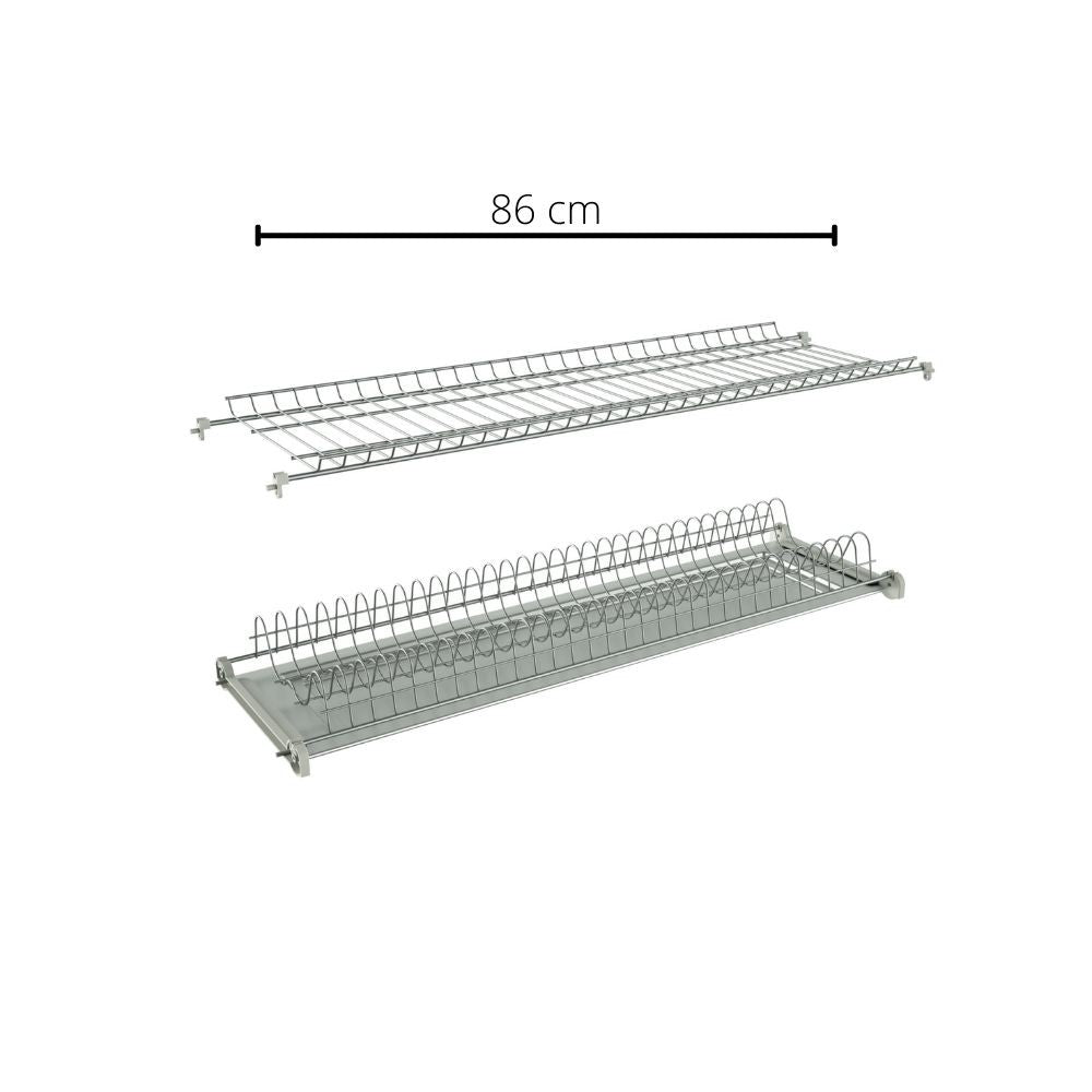 Scolapiatti incasso pensili da 90 cm. con telaio in alluminio regolabile
