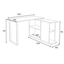Scrivania con libreria Oslo rovere 120x60 cm
