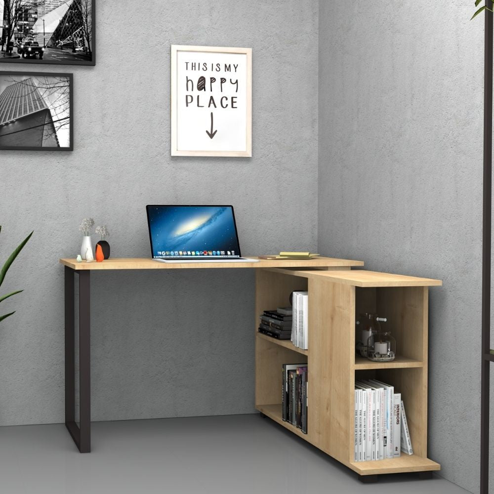 Scrivania con libreria Oslo rovere 120x60 cm
