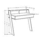 Scrivania da parete Cowork tortora con cassetto 94 cm.