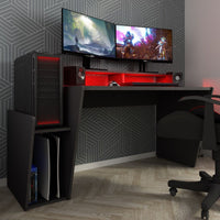 Scrivania game reversibile 5021 con luci led colore antracite