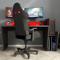 Scrivania game reversibile 5021 con luci led colore antracite