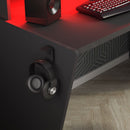 Scrivania game reversibile 5021 con luci led colore antracite