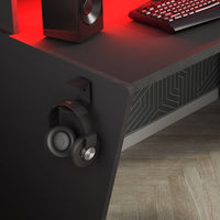 Scrivania game reversibile 5021 con luci led colore antracite