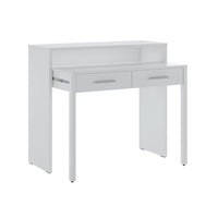 Scrivania Scrivia con piano a scomparsa con due cassetti colore bianco opaco
