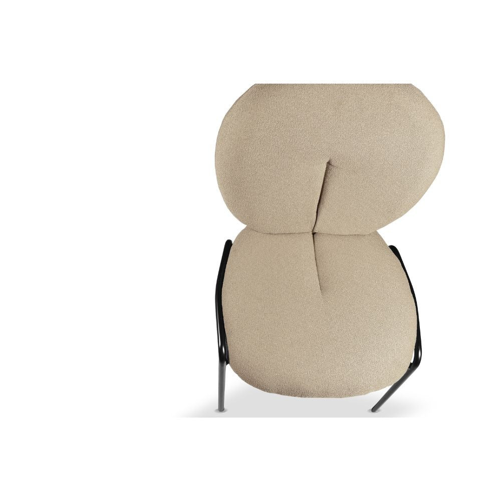 Sedia da pranzo Sirio tessuto teddy beige