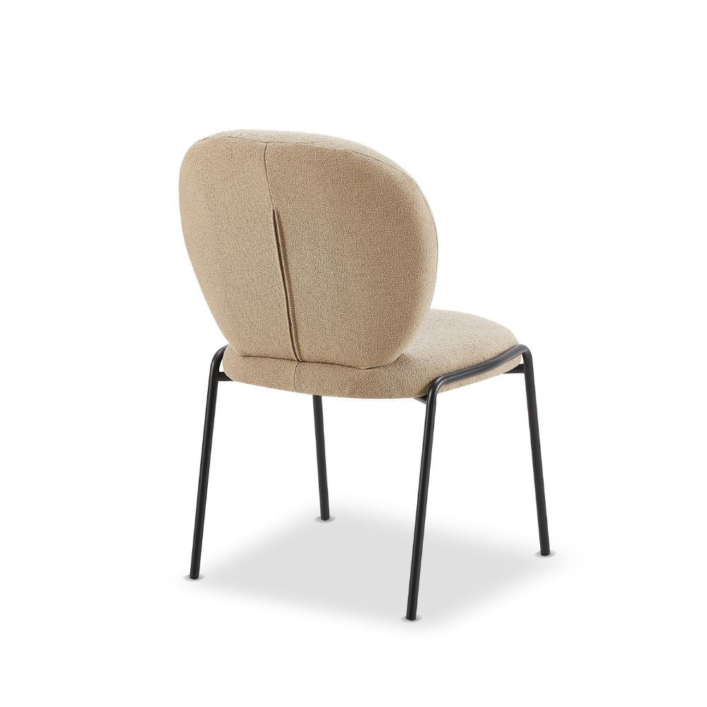 Sedia da pranzo Sirio tessuto teddy beige