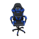 Sedia da ufficio Gaming con schienale alto e imbottitura in PVC colore nero con dettagli blu