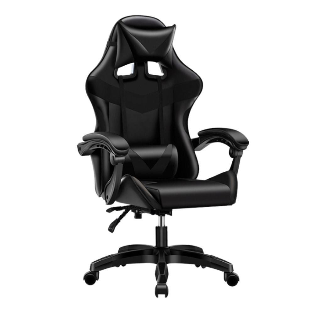 Sedia da ufficio Gaming con schienale alto e imbottitura in PVC colore nero